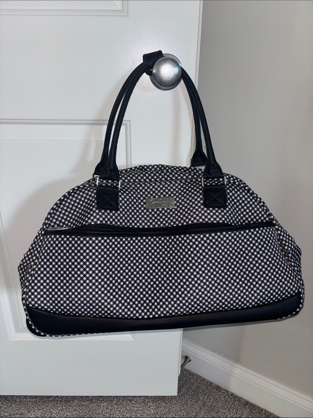 Jessica Simpson Blue & White Carry on Luggage